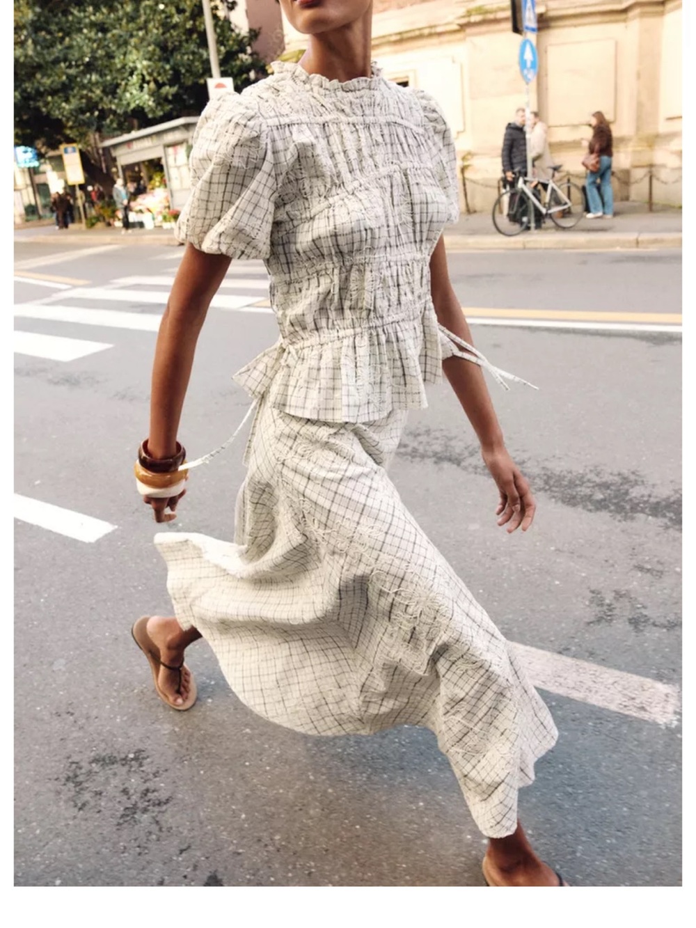Zara Plaid Embroidered Set